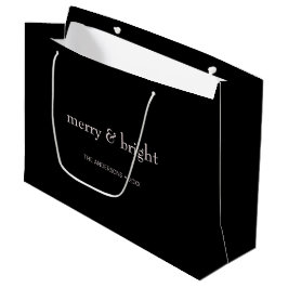 Modern Kerstmis Roze Zwart Groot Cadeauzakje