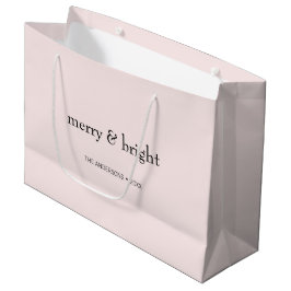Modern Kerstmis Roze Zwart Groot Cadeauzakje