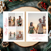 Modern Kerstmis Script Familie Foto