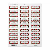 Modern Kerstmis Tartan Plaid Retouradres Etiket (Full Sheet)