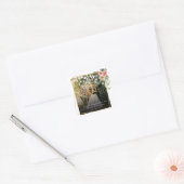 Modern Kerstmis voor het eerst als mijnheer & mevr Vierkante Sticker (Envelop)