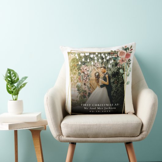 Modern Kerstmis voor Mr & Mrs Bloemstuk Kussen (Stoel)