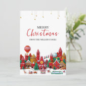 Modern Kerstmis Wonderland Feestdagenkaart (Staand voorkant)