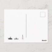 Modern Kerstmis Zwart-Wit Gepersonaliseerd Briefkaart (Achterkant)