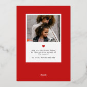 Modern Kerstornament 4 Fotocollage Folie Feestdagenkaart (Achterkant)