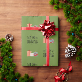 Modern kerstpapier cadeaupapier