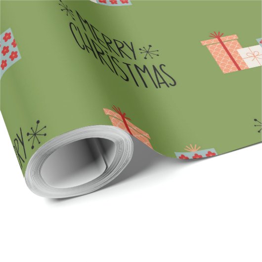 Modern kerstpapier cadeaupapier (Rol Hoek)