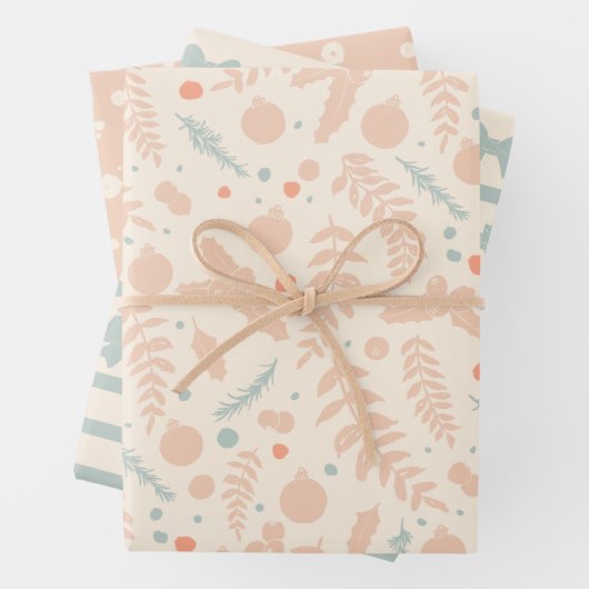 Modern kerstpapier inpakpapier vel (In situ)