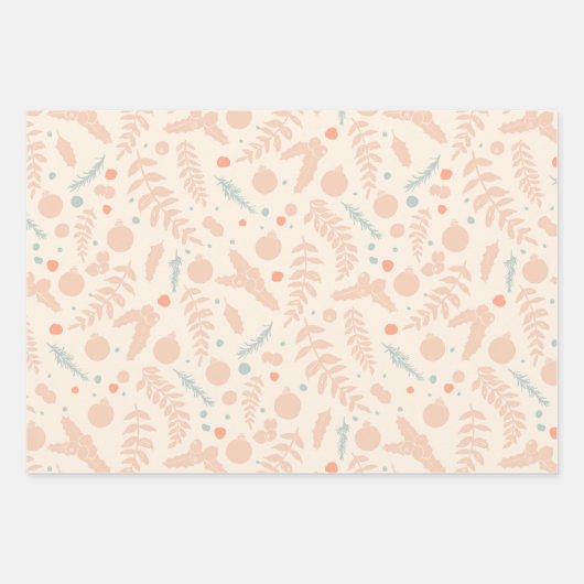 Modern kerstpapier inpakpapier vel (Voorkant)