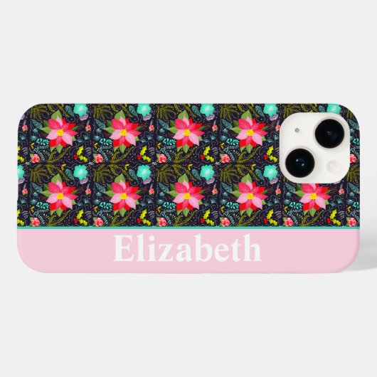 Modern kerstpatroon Case-Mate iPhone case (Achterkant (horizontaal))