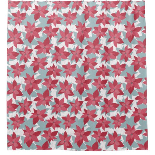 Modern kerstpatroon douchegordijn (Voorkant)