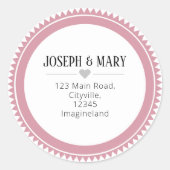  modern kerstretouradres ronde sticker (Voorkant)