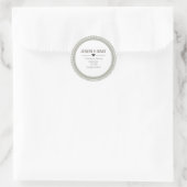 modern kerstretouradres ronde sticker (Tas)