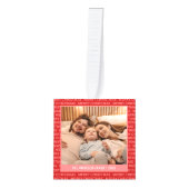 Modern kerstscript 4 familie foto's collage decoratie (Voorkant)