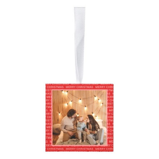 Modern kerstscript 4 familie foto's collage decoratie (Rechts)