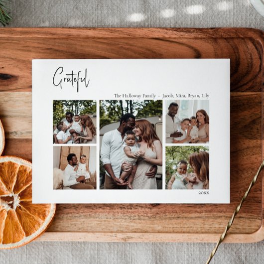 Modern kerstscript: 5-foto's met goede beeldkwalit feestdagenkaart