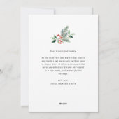 Modern kerstscript bewegende aankondigingskaart feestdagenkaart (Achterkant)