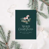 Modern kerstscript bewegende aankondigingskaart feestdagenkaart