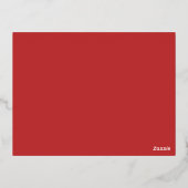 Modern kerstscript folie feestdagen briefkaart (Achterkant)