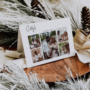 Modern kerstscript, geschikt voor vijf foto's feestdagen kaart