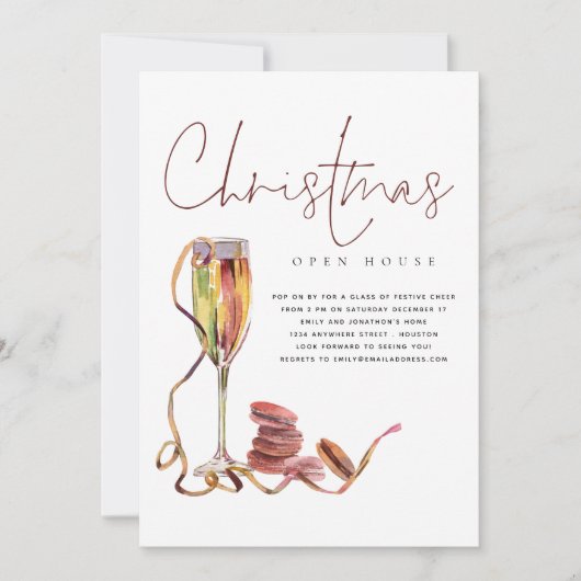 Modern kerstscript kaart (Voorkant)