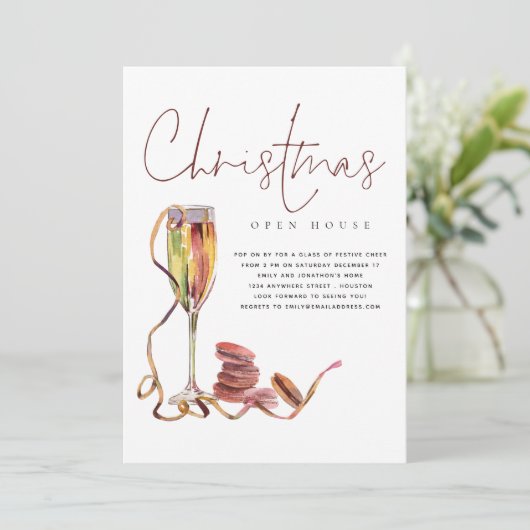 Modern kerstscript kaart (Staand voorkant)