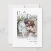 Modern kerstscript - Verticaal Faded foto-gehoorap Feestdagenkaart (Voorkant)