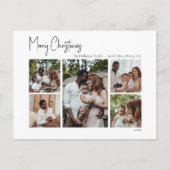 Modern kerstscript, vijf foto's feestdagenkaart (Voorkant)