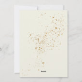 Modern Kerstseizoen Gouden Bloemen Sparkle Feestdagenkaart (Achterkant)