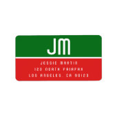 Modern kerstterugzendadres voor Vintage Etiket (Voorkant)