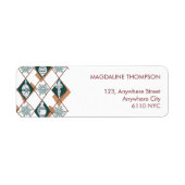 Modern kerstvakantie groen retouradres etiket (Voorkant)