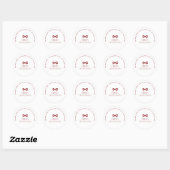 Modern kerstvakantie ronde retouradres sticker (Vel)
