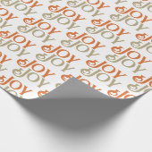 Modern Kerstvreugde Cadeaupapier (Hoek)