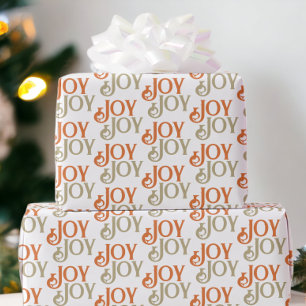 Modern Kerstvreugde Cadeaupapier