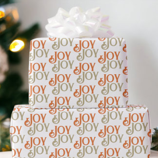 Modern Kerstvreugde Cadeaupapier