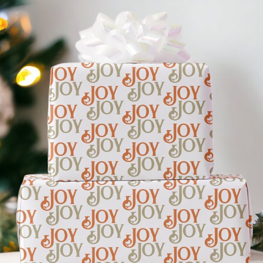 Modern Kerstvreugde Cadeaupapier