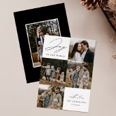 Modern Kerstvreugde voor de Wereld 5 Foto Feestdagenkaart