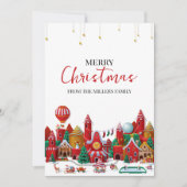 Modern Kerstwonderland Feestdagenkaart (Voorkant)