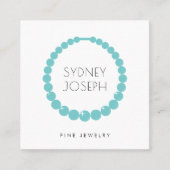 Modern Ketting Logo | Ontwerp van juwelen Vierkante Visitekaartje (Voorkant)