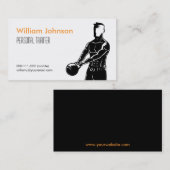 Modern Kettlebell Fit Male Personal Trainer Visitekaartje (Voorkant / Achterkant)