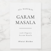 Modern Keuken Voedsel Etiket (Enkel label)