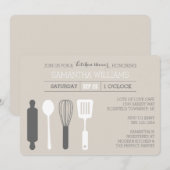 Modern Keuken Vrijgezellenfeest Grijs en Wit Kaart (Voorkant / Achterkant)