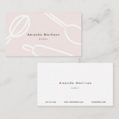 Modern keukengerei Blush Pink Baker Visitekaartje (Voorkant / Achterkant)