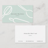 Modern keukengerei Mint Green Baker Visitekaartje (Voorkant / Achterkant)