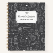 Modern keukengerei Schattige Doodle Recept Notitieboek (Voorkant)