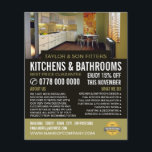 Modern Keukenontwerp, keuken en badkamer Fitter Flyer<br><div class="desc">Modern Keukenontwerp,  Keuken & Bathroom Fitter Company Adverteren Flyer door de opslag van het Visitekaartje.</div>