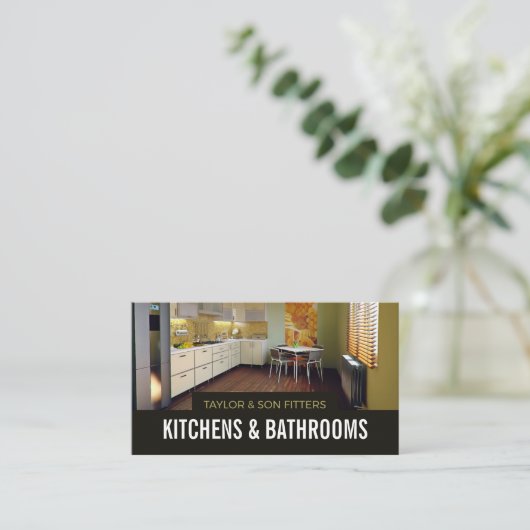 Modern Keukenontwerp, keuken en badkamer Fitter Visitekaartje (Staand voorkant)