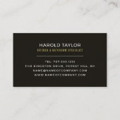 Modern Keukenontwerp, keuken en badkamer Fitter Visitekaartje (Achterkant)