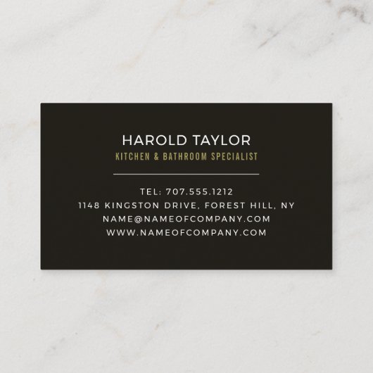 Modern Keukenontwerp, keuken en badkamer Fitter Visitekaartje (Achterkant)