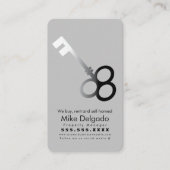 Modern Key Home Sales Broker Beige Visitekaartje (Voorkant)